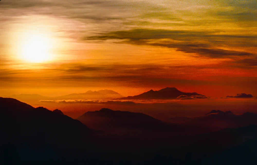 Breathtaking Sunrise Over Keli Mutu in 1989