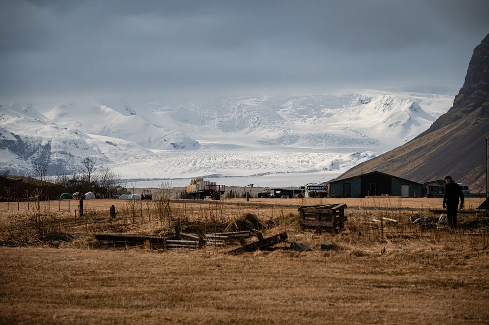 Serene Hali Landscape with Glacial Backdrop