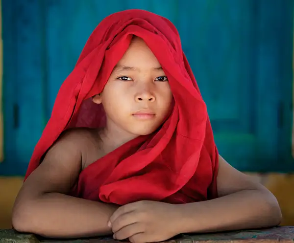 Novice monk, Myanmar by Ronnie James
