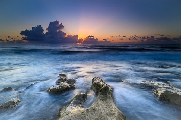 Tequesta sunrise July 4 - Seascapes - Deborah Sandidge 