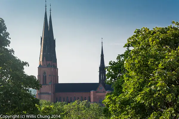The cathedral from Uppsala Castle by Willis Chung