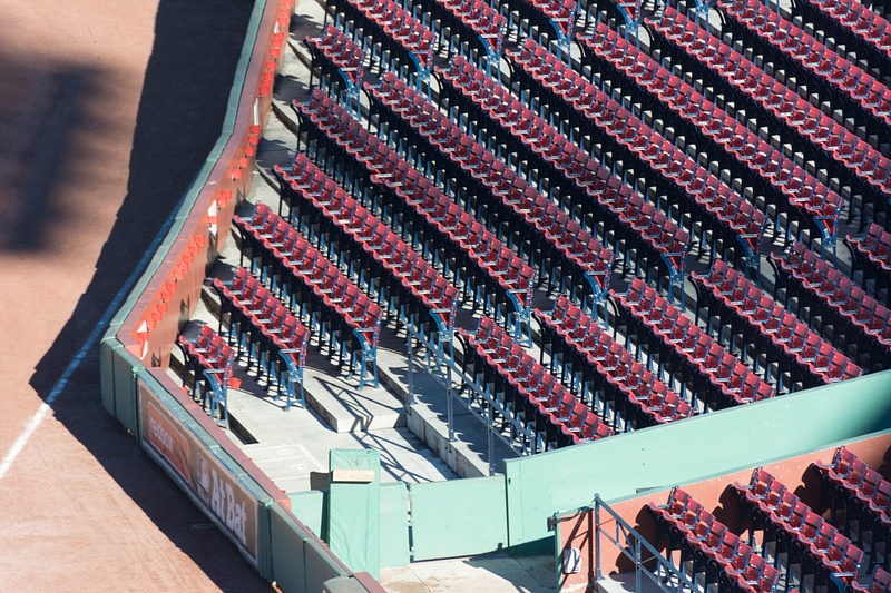 Seats at Fenway Park, taken from the Press Box