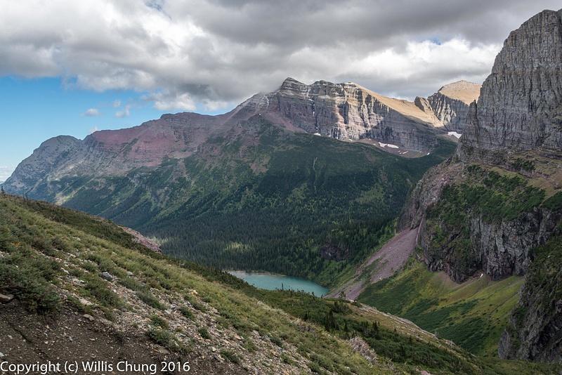 Coming closer to the west end of Grinnell Lake.
