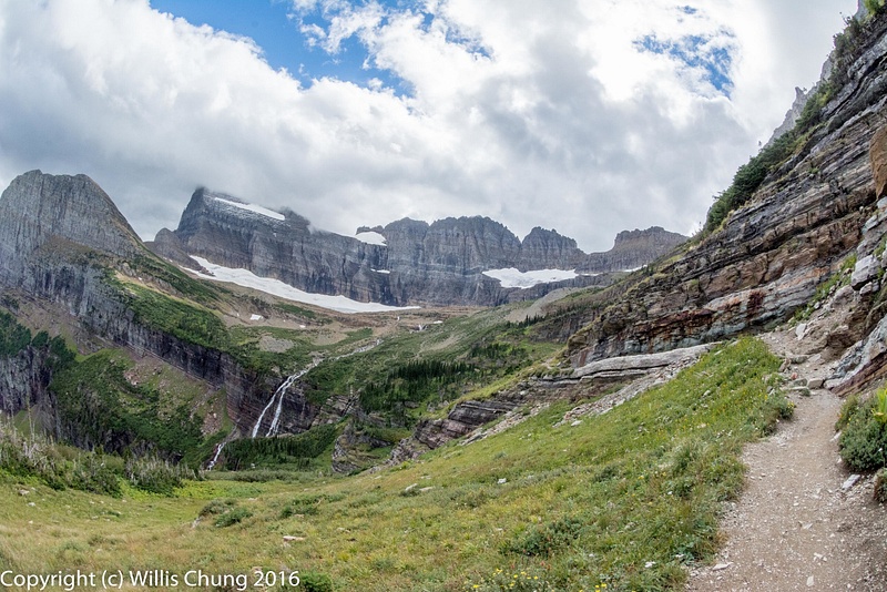 A look back at Grinnell and Salamander Glaciers.