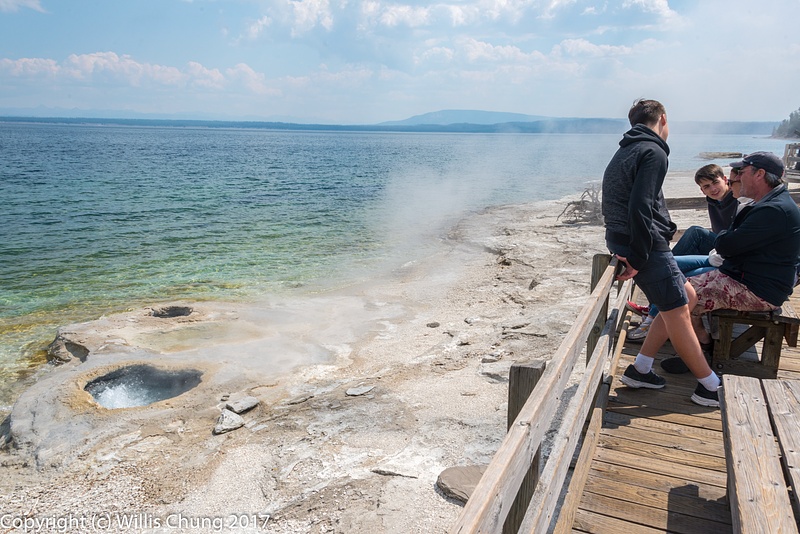 Lakeshore Geyser, appropriately named.