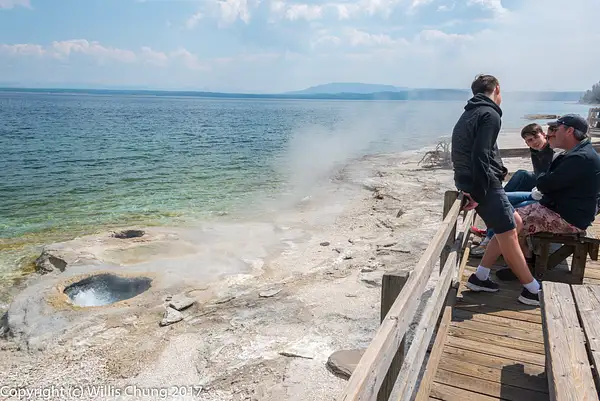 Lakeshore Geyser, appropriately named. by Willis Chung