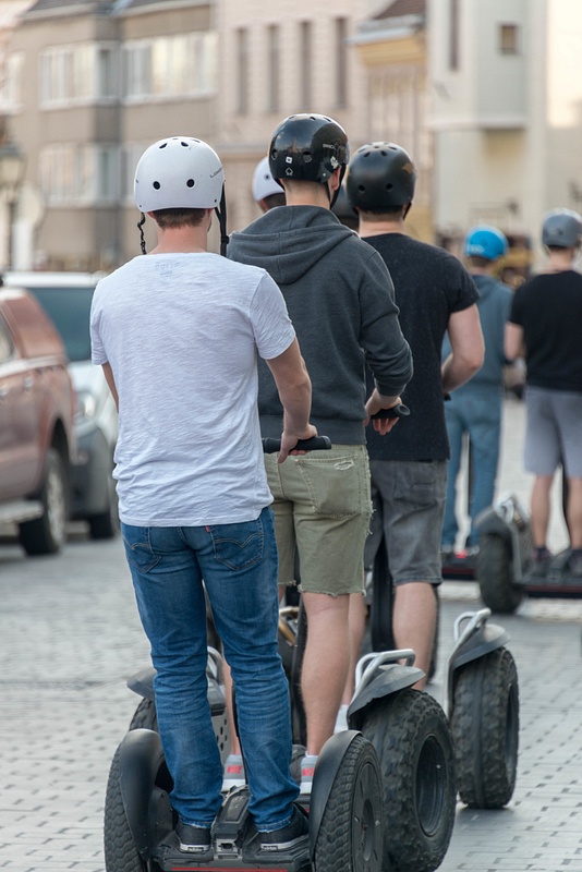 Segway riders going south from Mátyás Templom