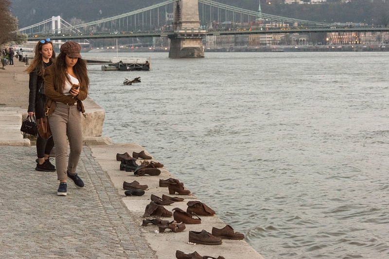 Shoes on the Danube Bank, a memorial to the Jews  killed here during WW II.