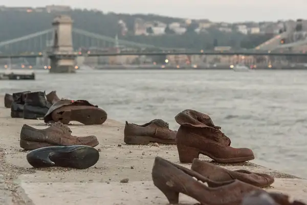 Shoes on the Danube Bank, a memorial to the Jews  killed...