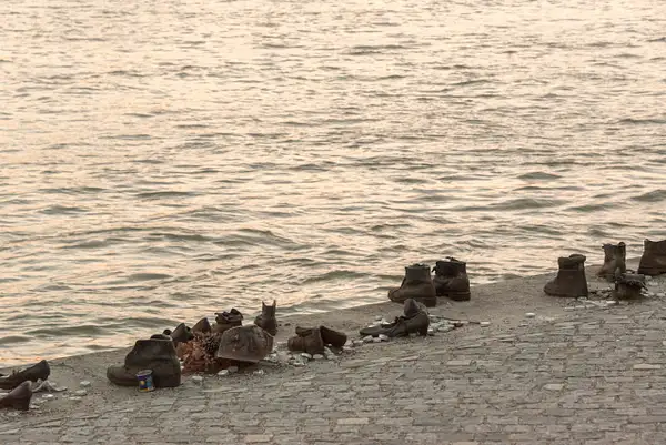 Shoes on the Danube Bank, a memorial to the Jews  killed...