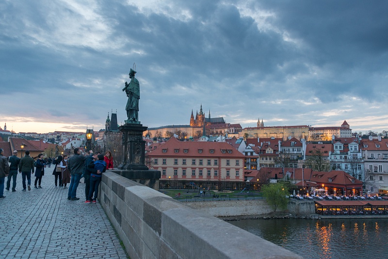Prague Castle overlooking Mala Strana and the Charles Bridge.