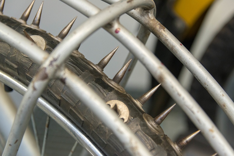 Spiked motorcycle tires