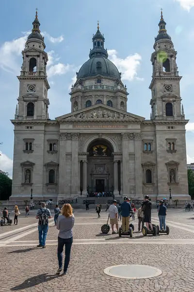 St. Stephen's Basilica, crossing Szent István tér from...