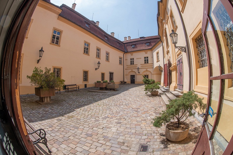 Courtyard of the Libeň Chateau, in Praha 9.