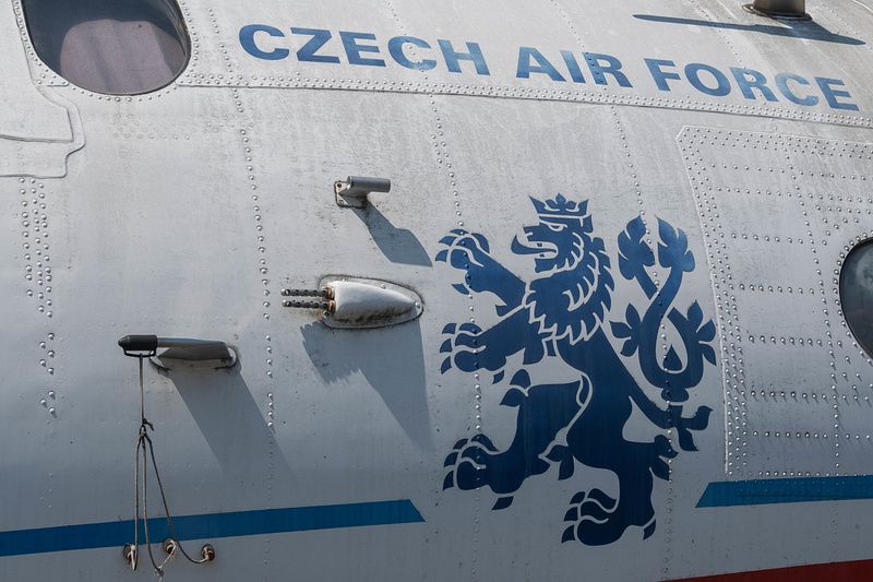 Details of front fuselage of the Antonov An-24V Coke, 7109,  short-range utility aircraft.