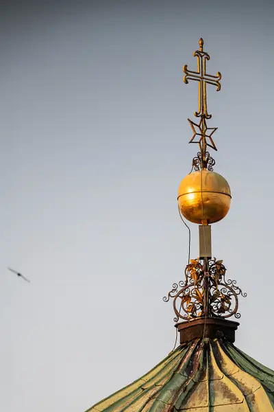 Finial atop the dome of St. Francis Of Assissi Church....