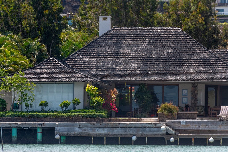 Nice house near the Kaneohe Yacht Club with private  dock.