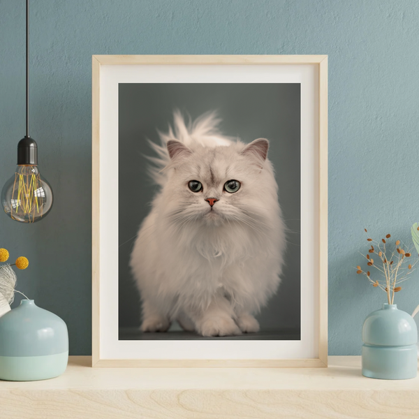 Green Watercolor Art Wall Frame Mockup Instagram Post - CATS - Moments Unleashed by Sherri Krams Photography