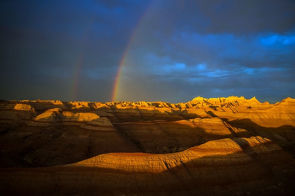 Sunset-storm-clouds-6,-the-Maze,-Badlands-National-Park,-South-Dakota,-USA - IAN PLANT