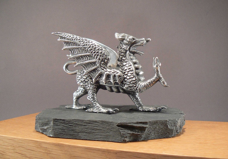 Silver Welsh Dragon
