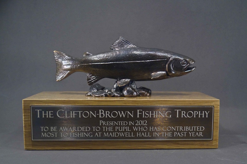 Bronze trout trophy