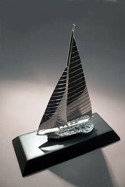 Sterling silver yacht by Louis Lejeune Ltd.