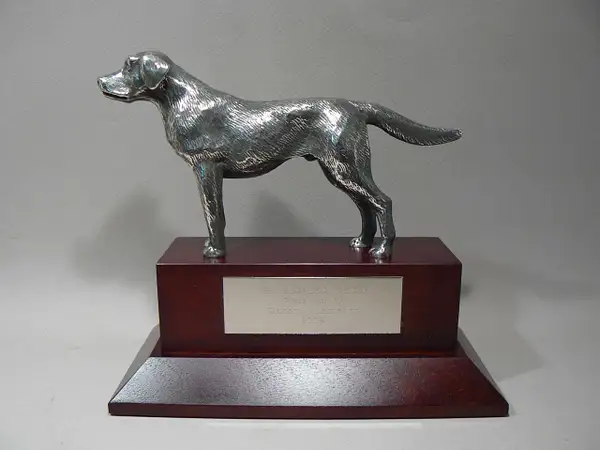 Silver Labrador Trophy by Louis Lejeune Ltd.