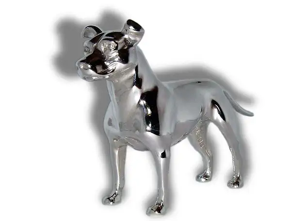 Sterling Silver Staffordshire Terrier by Louis Lejeune...