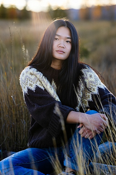 asian girl in field - Flo McCall Photography 