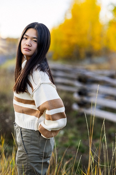 asian girl by fence - Flo McCall Photography 