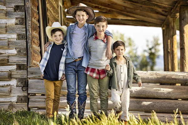 4 boys at mormon row - Flo McCall Photography 