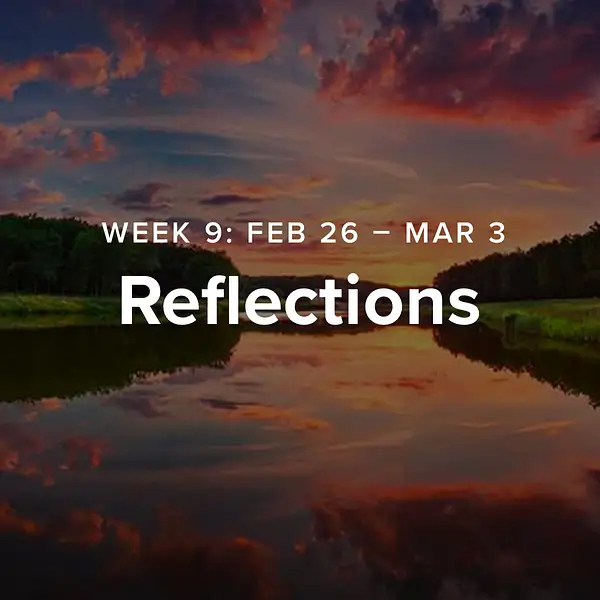 Week 9 – Reflections by 52-Week Challenge