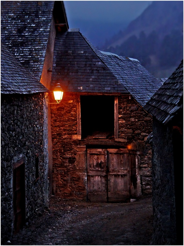 Old Barn at night