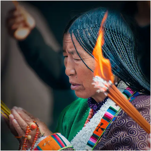 Tibetan Worshiper by DanGPhotos