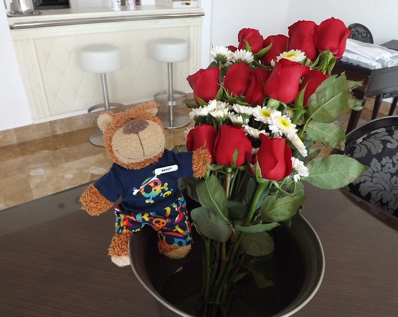 Look someone has sent me some roses!!!
