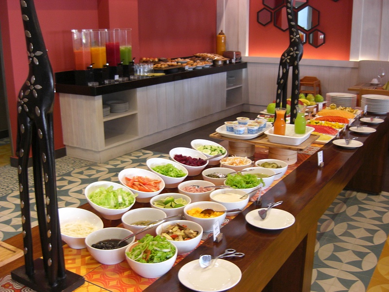 Small section of the breakfast buffet