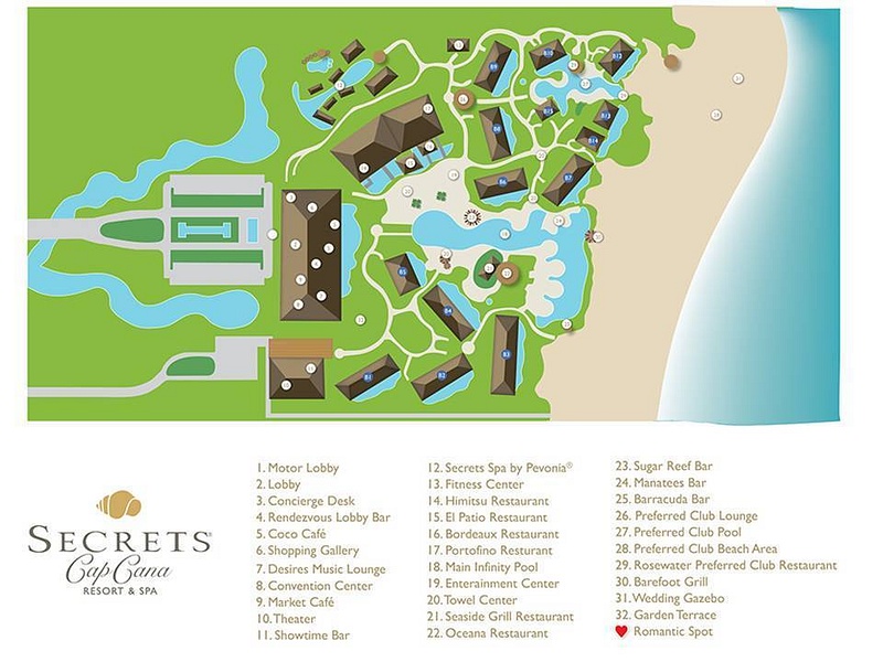 Secrets Cap Cana Resort Map