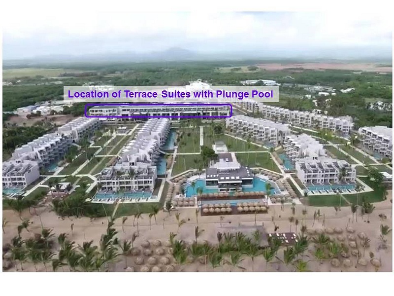 Location of Terrace Suites with Plunge Pools