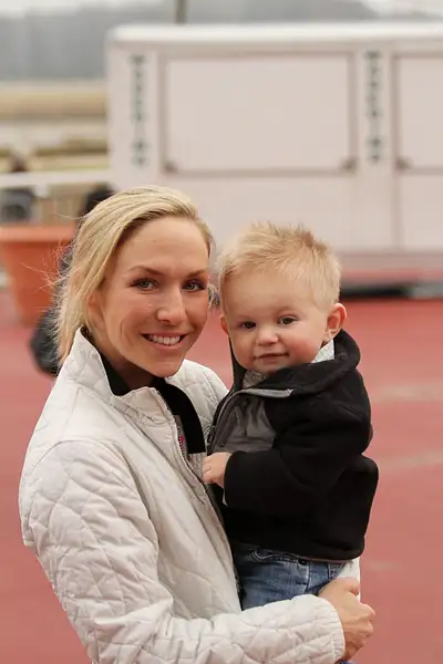 ex-jockey Jennifer Jennings and her son by femalejockeys