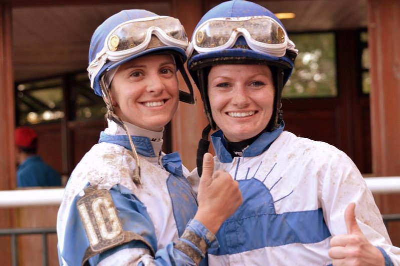 Maria and Amanda Marie after her 1st race ever