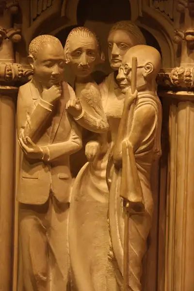 King, Einstein and Ghandi-Catherdral of St John the...