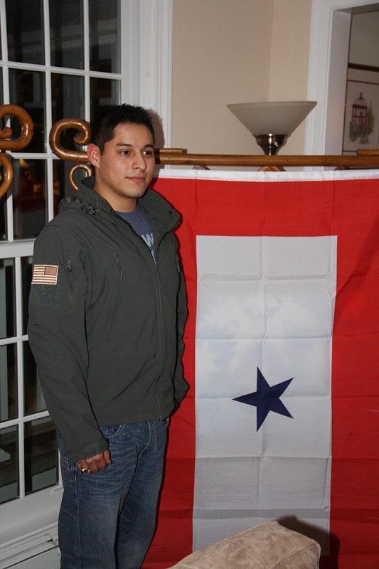 Gabe and our Service Star Flag
