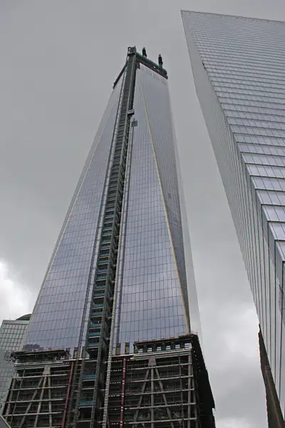 The World Trade Center-Still under construction by...
