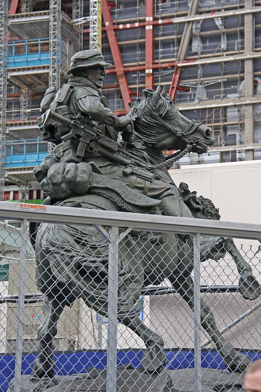 Statue honoring US Army and all Special Forces who battled Al Quada and the Taliban after 9/11