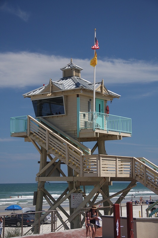 Lifeguard and shark spotting tower