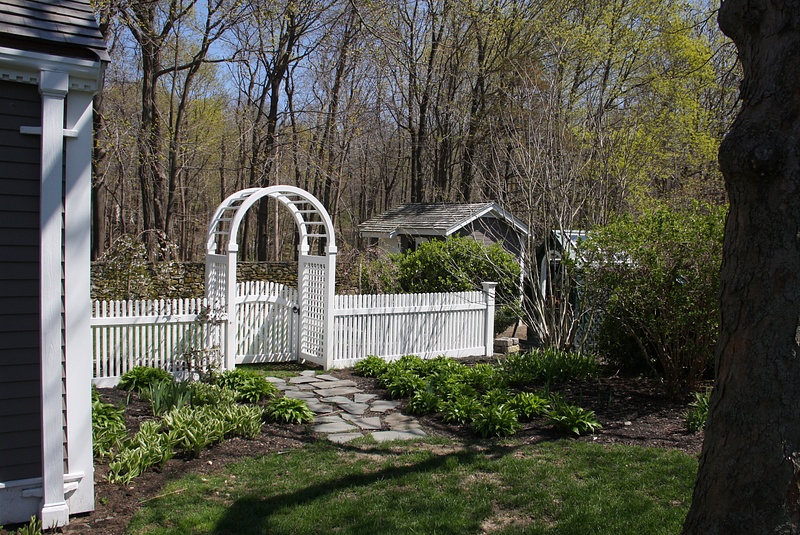 Fence and Arbor by Walpole Woodworkers