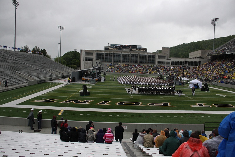 Our vantage point from the North endzone of Michie Stadium