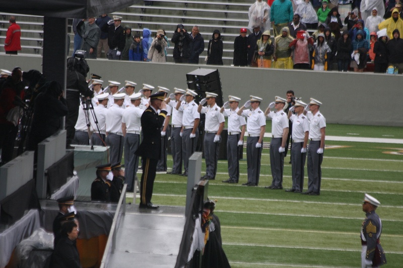 USMA Superintendant General Huntoon salutes the Class of 2013