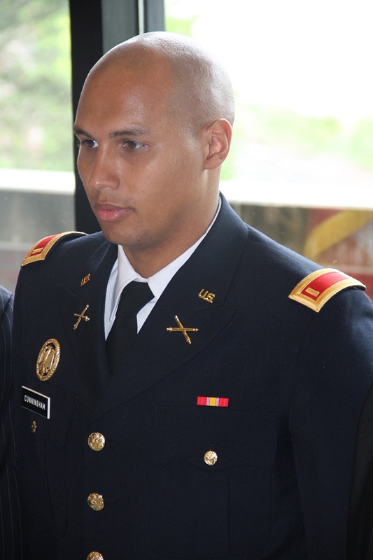 2nd LT Cunningham, squared away with epaulets in place