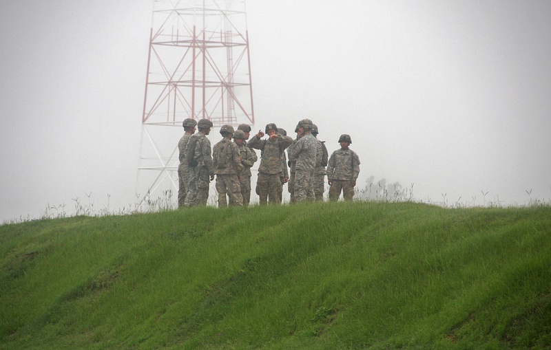 Paratroopers in training